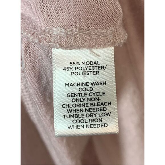 Ann Taylor LOFT Women's Heather Pink Raglan Long Sleeve Top Small - Picture 6 of 6